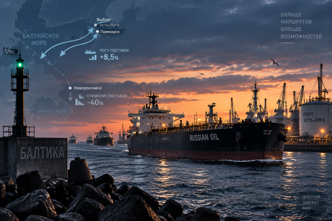 Нефть заполняет Балтику