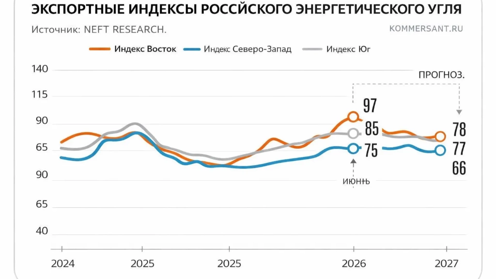 Уголь из России может подешеветь на 10–20% в 2027–2028 годах